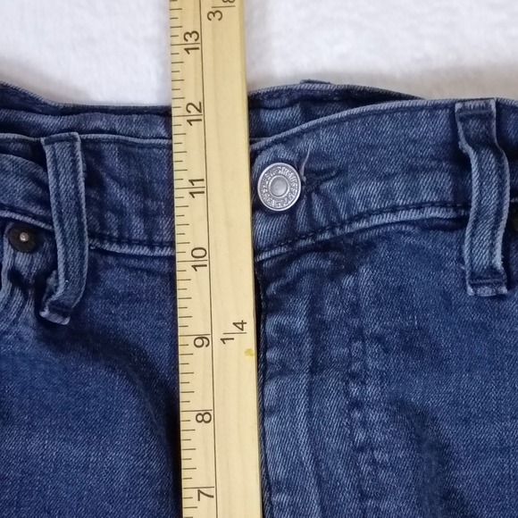 Levi's 514 Athletic Fit Dark Wash Blue Jeans Mens Size 38x32 Stretch Denim - Picture 7 of 16